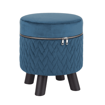 Beliani Žametna podloga za noge temno modra APPIE