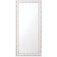 Beliani Stensko ogledalo v belem okvirju 50 x 130 cm MAULEON