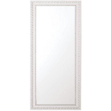 Beliani Stensko ogledalo v belem okvirju 50 x 130 cm MAULEON