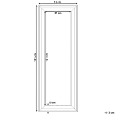 Beliani Belo stensko ogledalo v okrasnem okvirju 51 x 141 cm LUNEL