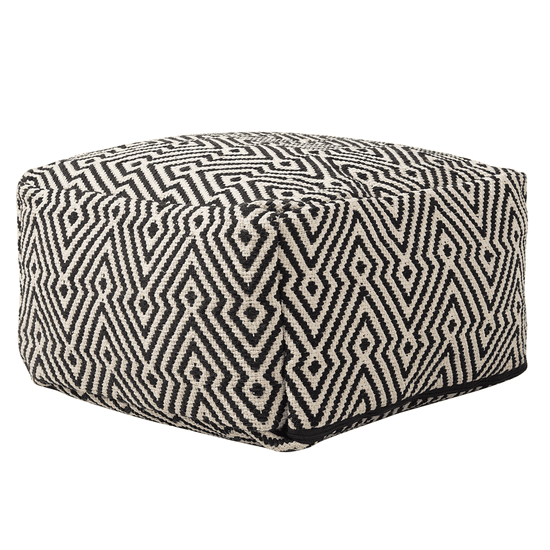 Beliani Črno-beli puf 50x30 cm MUKKI