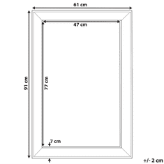 Beliani Srebrno ogledalo 61x91 cm BUBRY