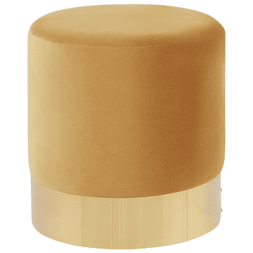 Beliani Žametni stolček gorčično rumene barve SOPHIA