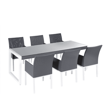 Beliani Vrtni set jedilne mize in 6 stolov BACOLI