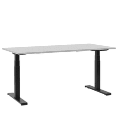 Beliani Električno nastavljiva pisalna miza 160x72 cm sivo-črna DESTIN II