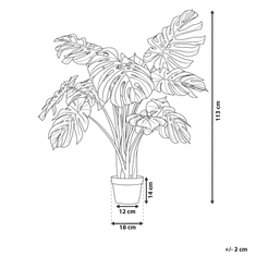 Beliani Umetna lončnica 113 cm MONSTERA PLANT