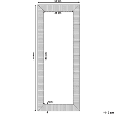 Beliani Stensko ogledalo 50 x 130 cm zlato DRAVEIL