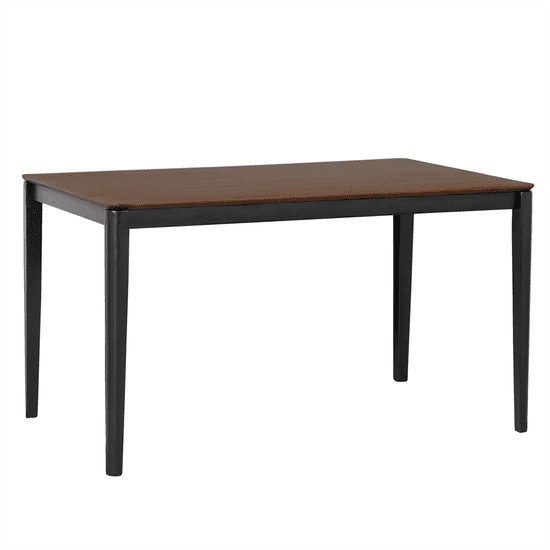 Beliani Jedilna miza rjava / črna 135x80x75 cm CEDAR