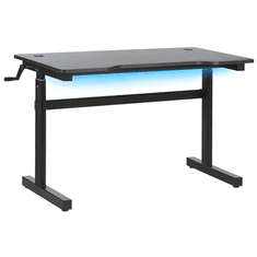Beliani RGB LED ročno nastavljiva igralna miza 120 x 60 cm črna DURBIN
