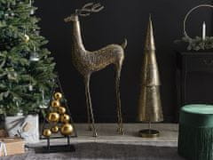 Beliani Kovinsko božično drevo 114 cm zlato KEMI