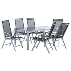 Beliani Set vrtne mize in stolov iz črnega aluminija CATANIA