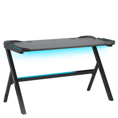 Beliani RGB LED igralna miza 120 x 60 cm črna DANVERS