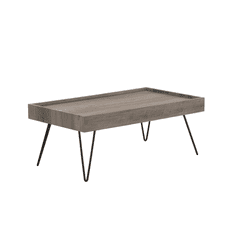 Beliani Kavna mizica 100 x 60 cm siv les WELTON
