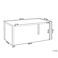 Beliani Črna aluminijasta vrtna miza 160 cm CATANIA