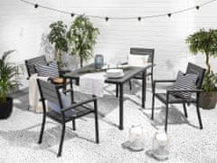 Beliani Komplet 4 vrtnih stolov v sivi barvi PRATO