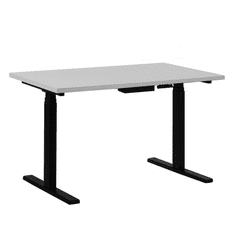 Beliani Električno nastavljiva pisalna miza 130 x 72 cm belo-črna DESTIN II