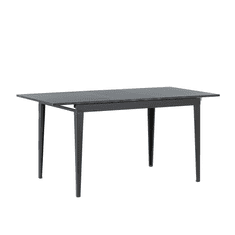 Beliani Zložljiva jedilna miza 120/160 x 80 cm črna NORLEY
