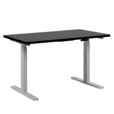Beliani Električno nastavljiva pisalna miza 130 x 72 cm črno-bela DESTIN II