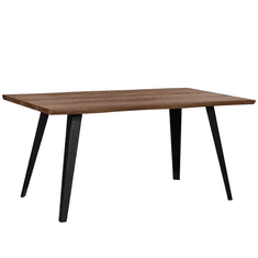 Beliani Jedilna miza 160 x 90 cm iz temnega lesa WITNEY