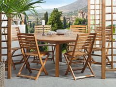 Beliani Komplet 6 vrtnih stolov iz akacije TOLVE
