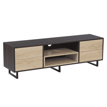 Beliani TV omarica iz temnega lesa MAINE