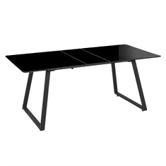 Beliani Zložljiva jedilna miza 150/180 x 90 cm črna TOURAN