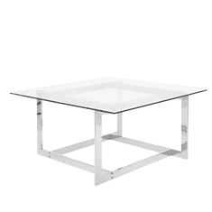 Beliani Kavna mizica srebrna s steklenim vrhom CRYSTAL