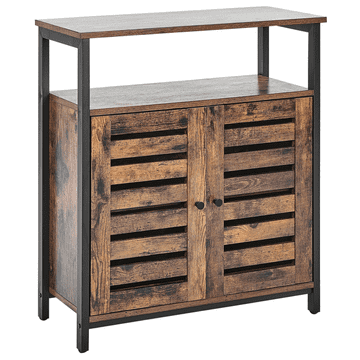 Beliani Komoda iz temnega lesa črna VILSECK