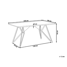 Beliani Jedilna miza 160 x 90 cm beton BUSCOT