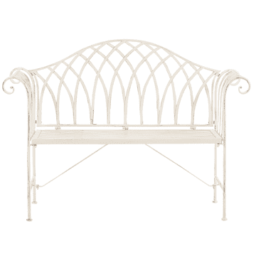 Beliani Vrtna klop 130 cm bela MILAZZO