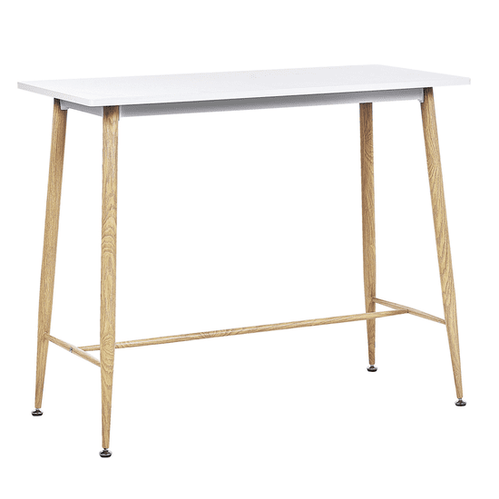 Beliani Barska miza 90 x 50 cm bela in svetla