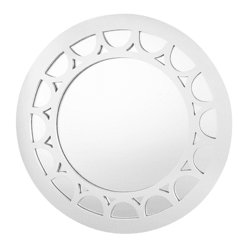 Beliani Stensko ogledalo ø 80 cm srebrno LOLIF