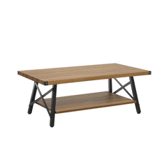 Beliani Kavna mizica iz temnega lesa 100 x 55 cm CARLIN