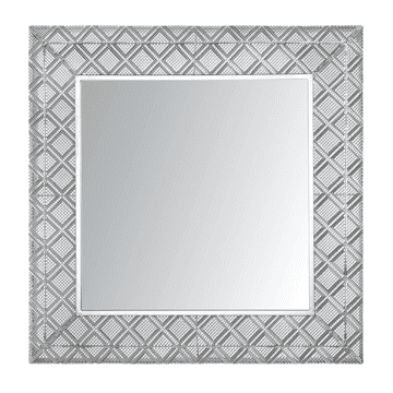 Beliani Srebrno stensko ogledalo 80 x 80 cm EVETTES