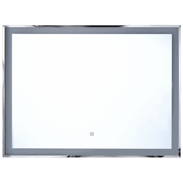 Beliani Stensko ogledalo LED 90 x 70 cm srebrno ARGENS