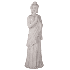 Beliani Dekorativna figurica Buda siva TATSUNO