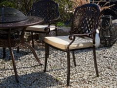 Beliani Komplet 4 rjavih vrtnih stolov MANFRIA