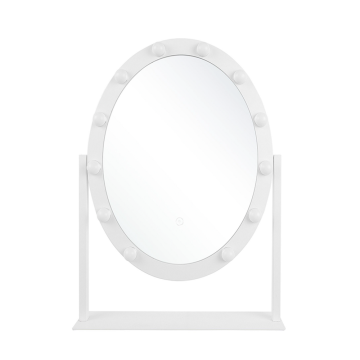 Beliani LED ogledalo 50 x 60 cm belo ROSTRENEN