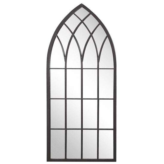 Beliani Kovinsko stensko ogledalo 50 x 115 cm črno CASSEL
