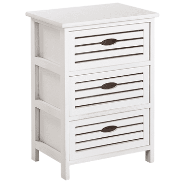 Beliani Bela nočna omarica s 3 predali LUCKY