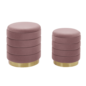 Beliani Roza tabure s prostorom za shranjevanje GARLAND 2 kosa