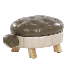 Beliani Temno zeleni želvji stolček TURTLE