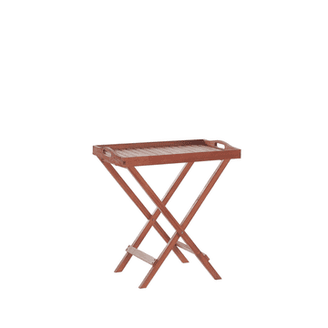 Beliani Vrtna miza iz temnega akacijevega lesa TOSCANA