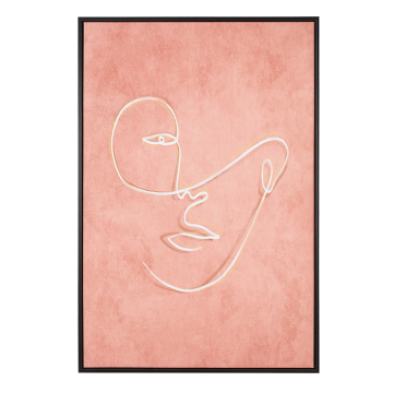 Beliani Uokvirjena slika 63 x 93 cm roza ASTI