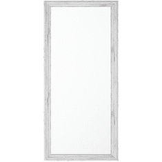 Beliani Stensko ogledalo z belim okvirjem 50x130 cm BENON