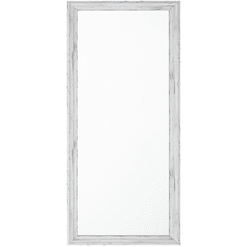 Beliani Stensko ogledalo z belim okvirjem 50x130 cm BENON