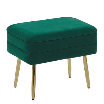 Beliani Spalnica s klopjo za shranjevanje ODESSA temno zelena