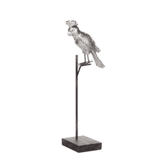 Beliani Okras, ptica na srebrnem stojalu COCKATOO