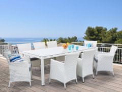 Beliani Komplet 2 belih vrtnih stolov iz ratana ITALIJA