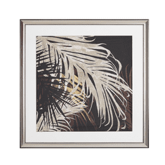Beliani Uokvirjena slika 60 x 60 cm zlato rjava TOGBO